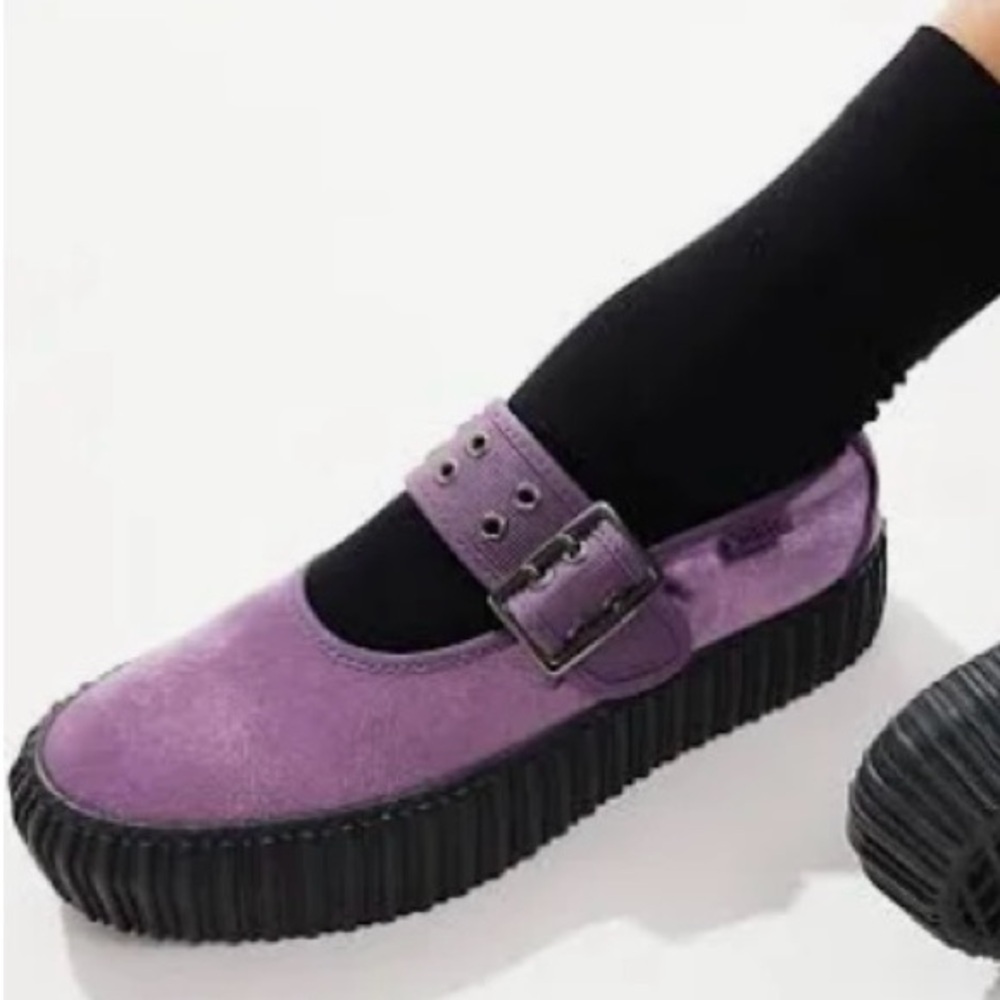 Vans Purple Mary Jane Creeper Mules
